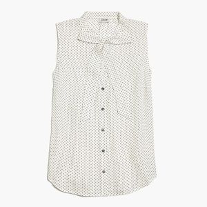J. Crew Factory Tops - J. Crew Factory Polka Dot Drapey Tie Neck Top XXS J. Crew Factory Tops - J. Crew Factory Polka Dot Drapey Tie Neck Top XXS